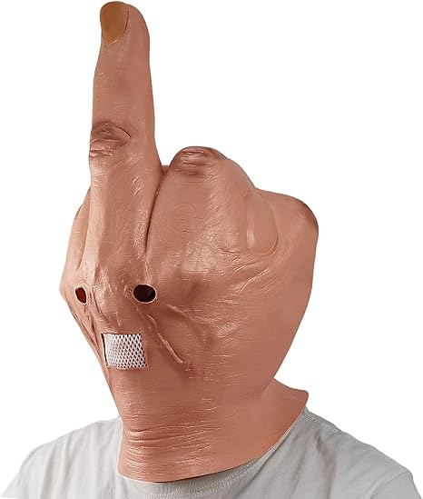 Middle Finger Full-Head Latex Mask