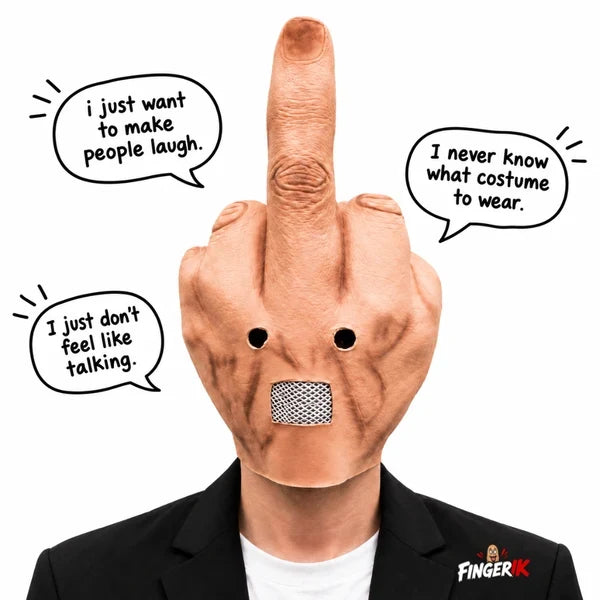 Middle Finger Full-Head Latex Mask