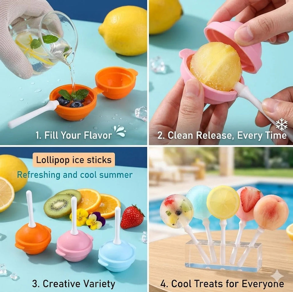 Lollipop Ice Cream Maker 4 (Pcs)